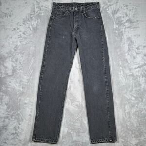 Vintage 1993 Levi’s 505 Orange Tab Black Faded Made in USA Size 31x32 Fits 30x31